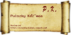 Pulszky Kámea névjegykártya